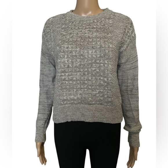 Mossimo Grey Cable Knit Sweater - Size Medium - Picture 1 of 3